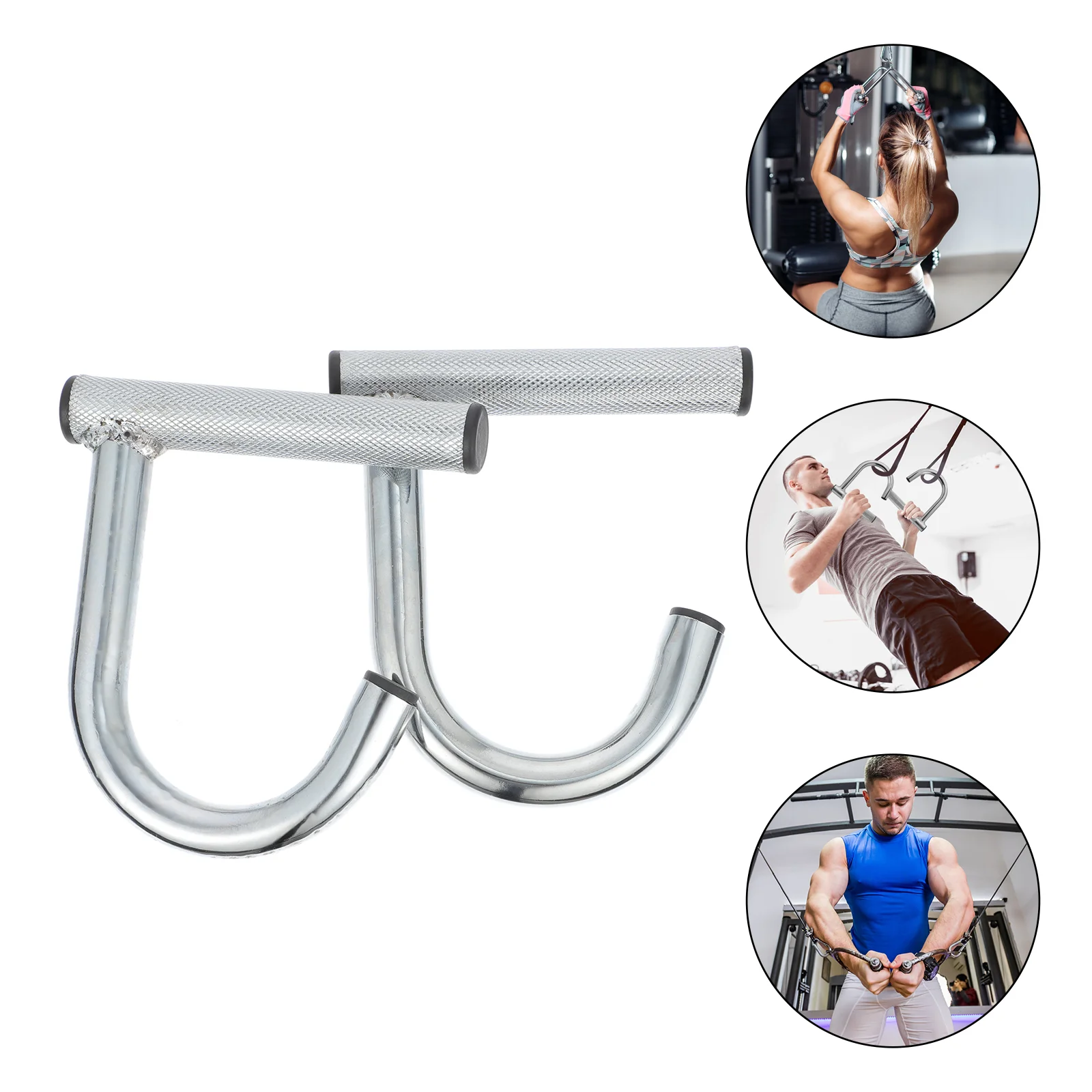 2 Pcs Pull Hook Resistance Band Grip Training Cable Drag Workout Fitness Up Rope Handle Supplies Tension Accessories Bands