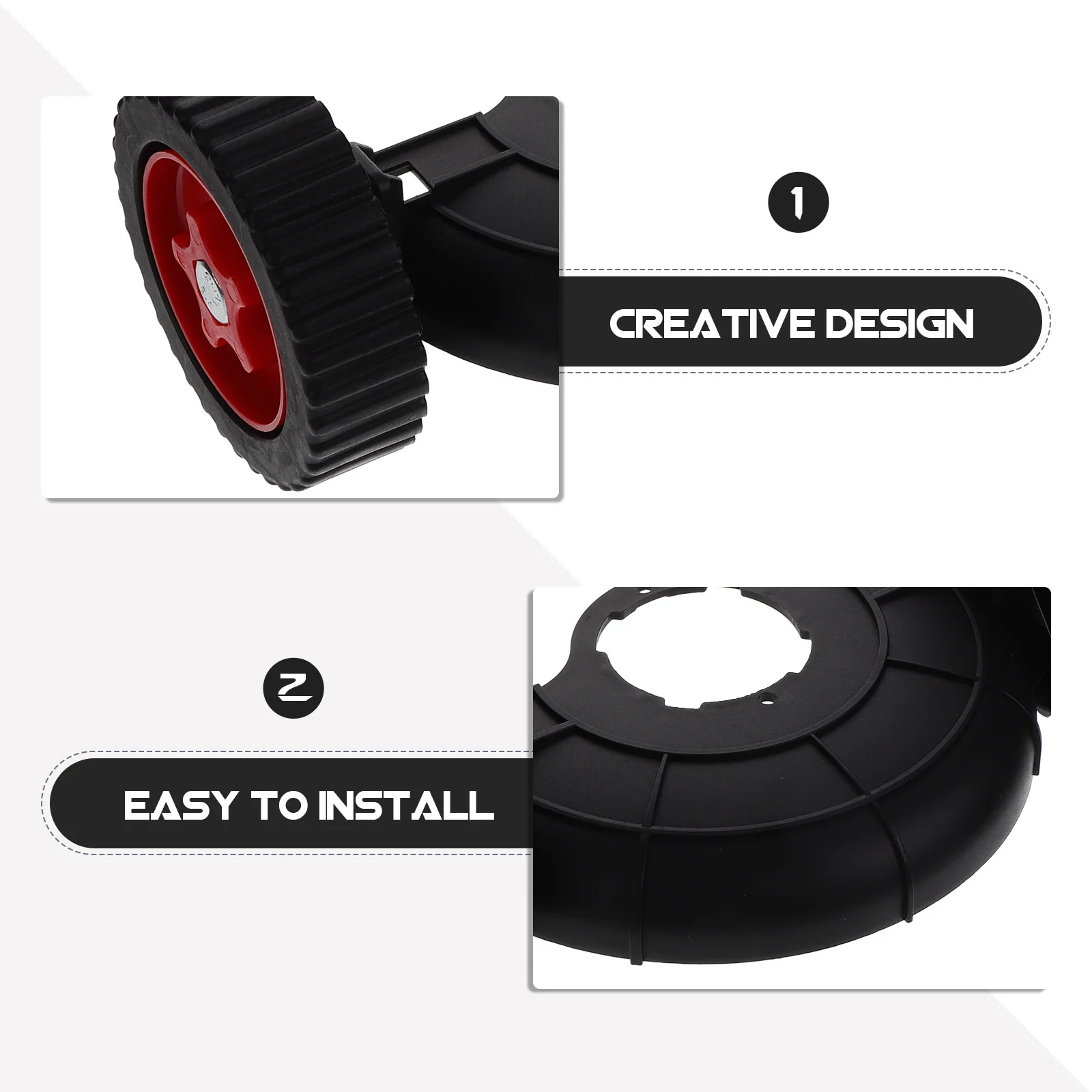 

1Set Lawn Mower Support Wheel Durable Replacement Caster Outdoor Garden Cart Wheel for Mower Trimmer Accessories