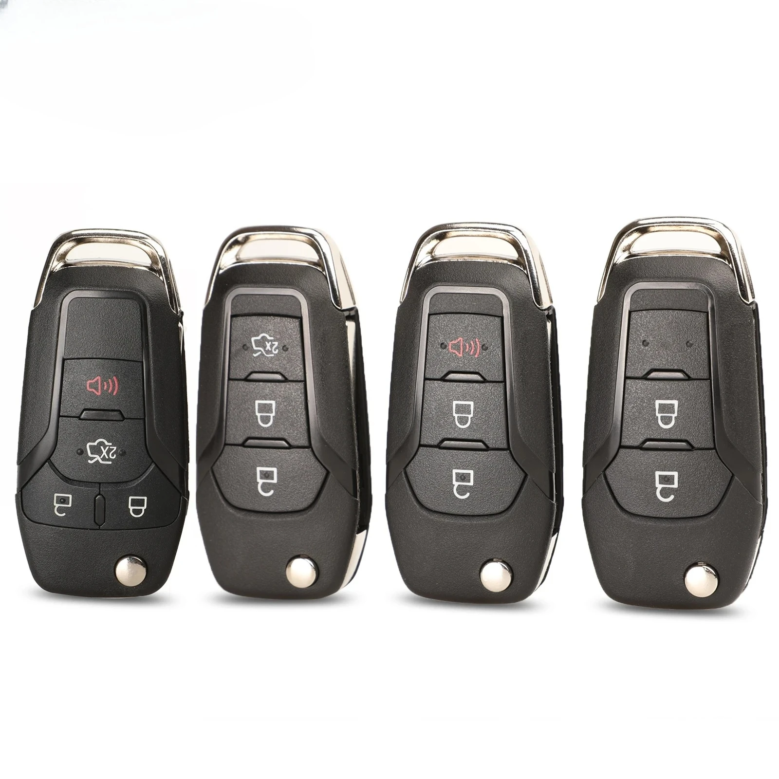 

2/3/4-кнопочный складной чехол для автомобильного ключа для Ford Focus Fusion Mk2 Mk7 Explorer Ranger, необрезанный пустой лезвие HU101
