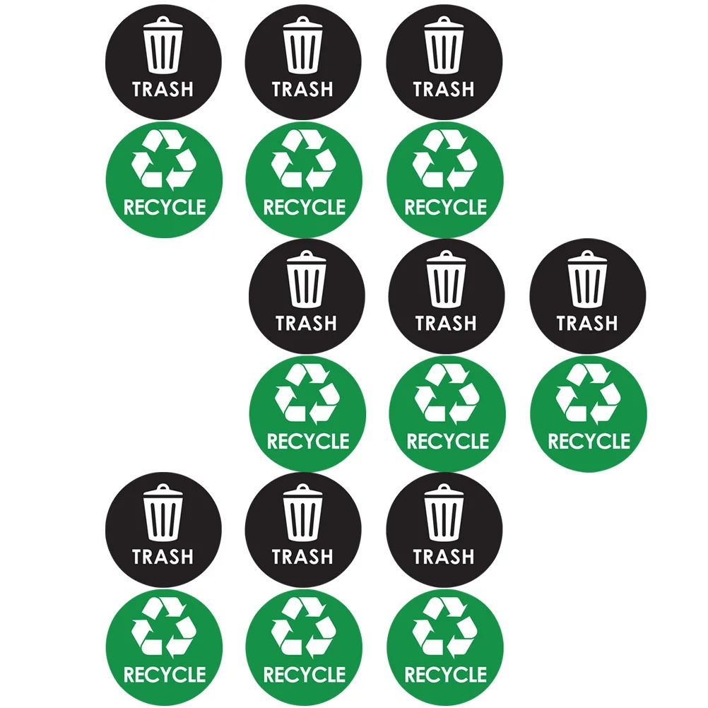 

1Set Trash Bin Labels Waterproof PVC Self Adhesive Recycling Sticker for Garbage Can Indoor Outdoor Waste Sorting Decals