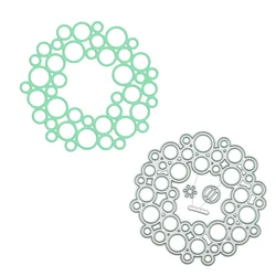 Bubble Wreath Pattern Metal Cutting Die For Scrapbooking Papercraft Decorating Clipart Handmade Card Cuts Punch Stencil