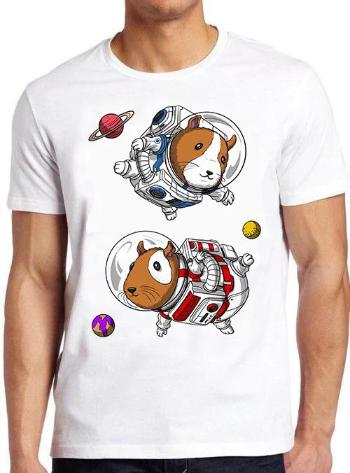 Guinea Pig Space Astronauts Meme Gift Funny Gamer Cult Movie Music T Shirt M576