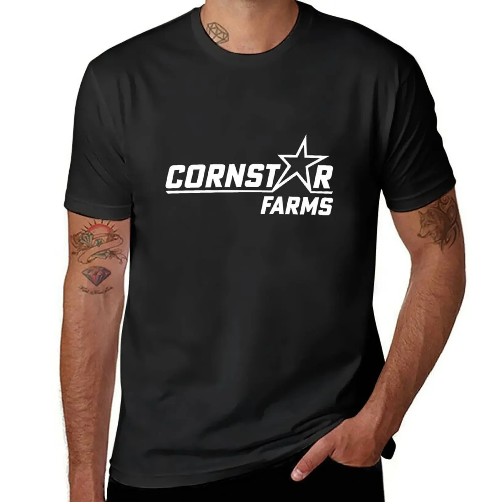 Cole The cornstar cornstar Farms Logo T-Shirt Aesthetic clothing man clothes fitted t shirts for men