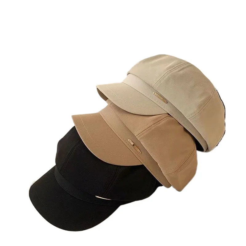 

Черный берет Ins, универсальная шляпа интернет-знаменитости, женская японская шляпа с большой окружностью головы, демонстрирующая лицо, маленькая восьмиугольная шляпа художника