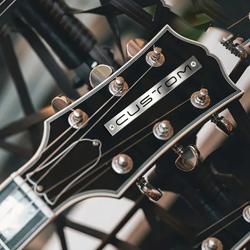 [Custom] Personalized metal nameplates, guitar headstock plaques, laser-engraved text, collectible plaques for music enthusiasts