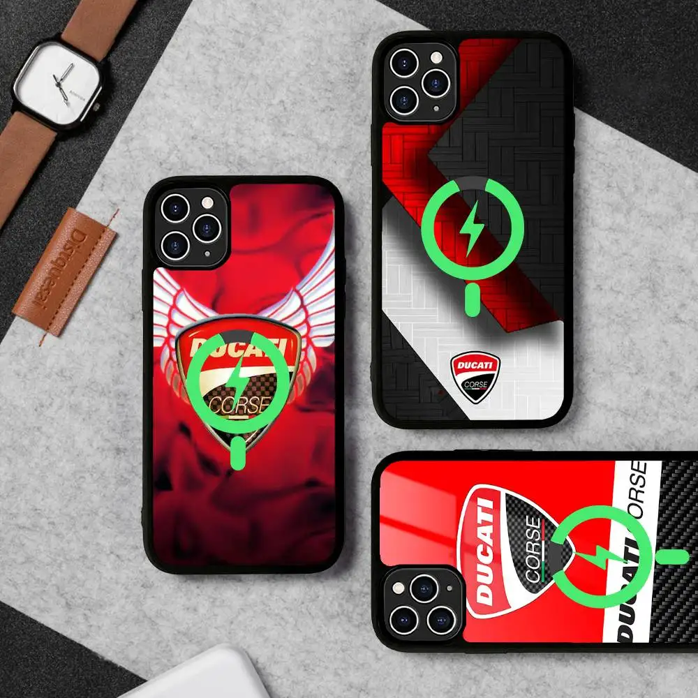 Motorcycle Racing D-Ducaties For Magesafe Magnetic Wireless Phone Case For IPhone 17 Pro Max Air 13 12 Mini 16 15 14 11