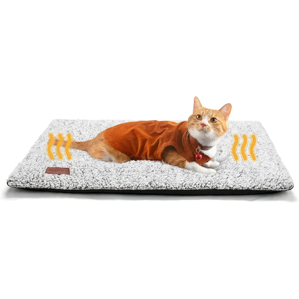 

Self Warming Cat Bed Self Heating Cat Dog Mat 29.1 x 18.9 inch Extra Warm Thermal Pet Pad for Indoor Outdoor Pets with Removable