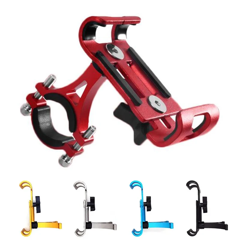 Bicycle Metal Phone Holder Aluminum Alloy Anti-slip Bracket GPS Clip Universal Bike Motorcycle Phone Stand for all smartphones