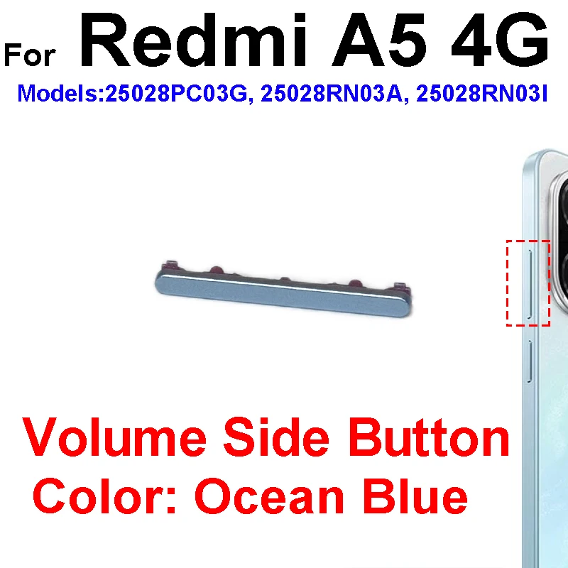Audio Buttons On Off Power Volume Small Side Keys For Xiaomi Redmi A3 A3X A4 A5 Control Volume Replacement Repair Parts