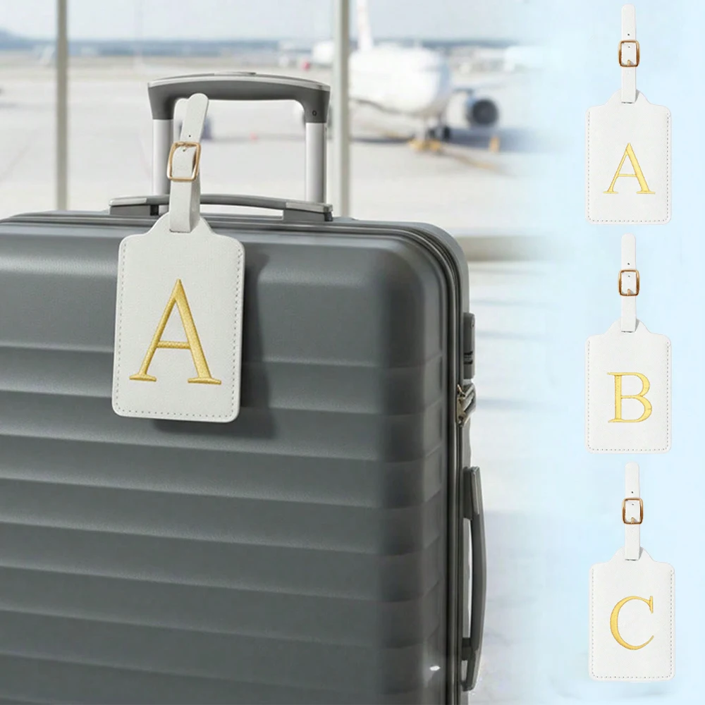 

Fashionable letter embroidered suitcase, privacy flap design, A-Z letters, essential luggage identification tool for travel.zwq