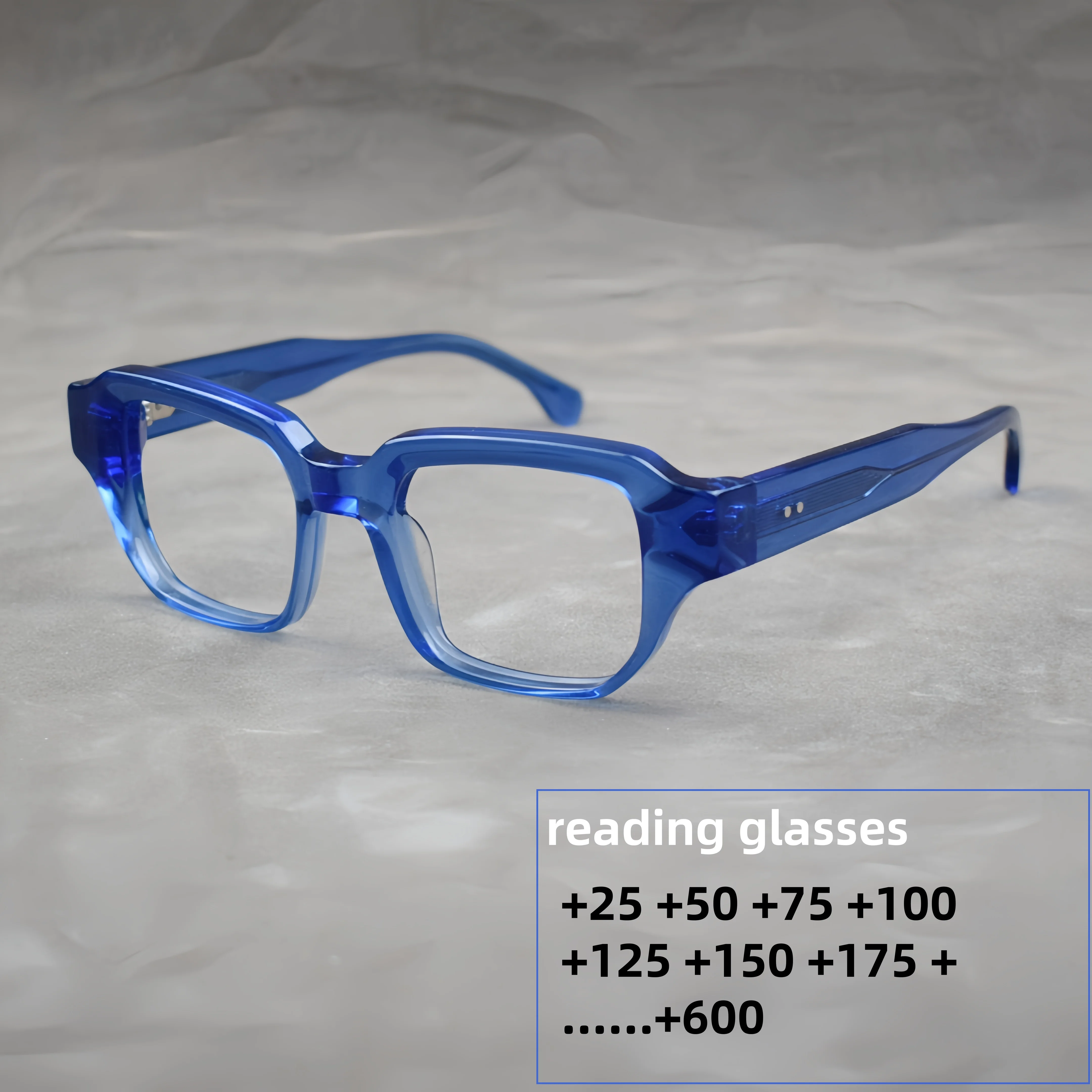 BETSION Retro Acetate Reading Glasses Fashion Optical Presbyopia Eyeglasses Diopter +50+100+150+200+250+300+350