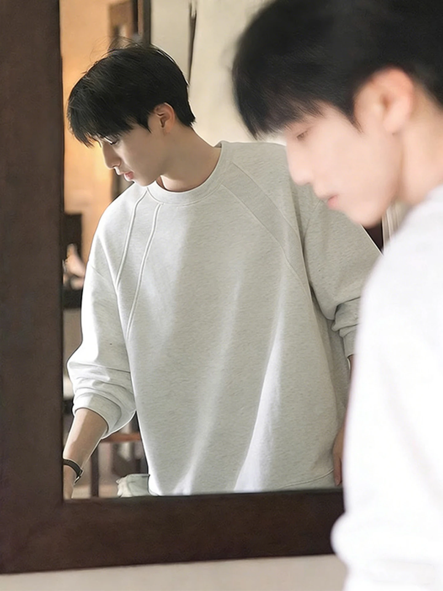 

Мужская толстовка с флисовой подкладкой, утепленная, с длинными рукавами, круглым вырезом, повседневная, в уличном стиле, весна