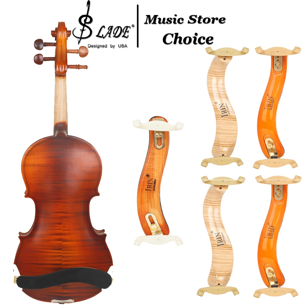 Verstellbare Violin-Schulterstütze mit Silikonfüßen Komfortable Holz-Violin-Schulterstütze für 4/4 Violine Lindert Nacken- und Schulterschmerzen