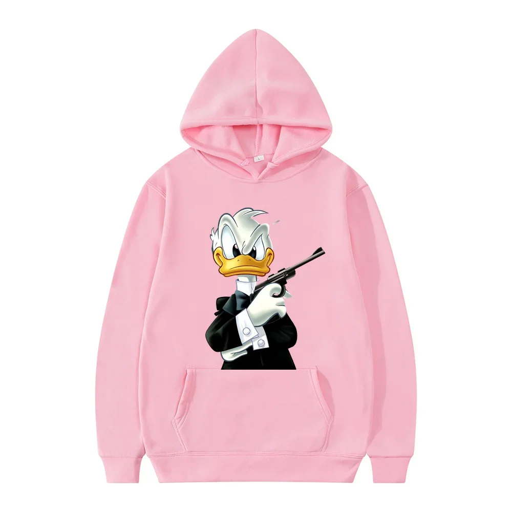 Disney Donald Duck Cartoon Anime Women Pullover Tops Autumn and Winter Hoodie Fashion Sports Couple Sweatshirt Clothing