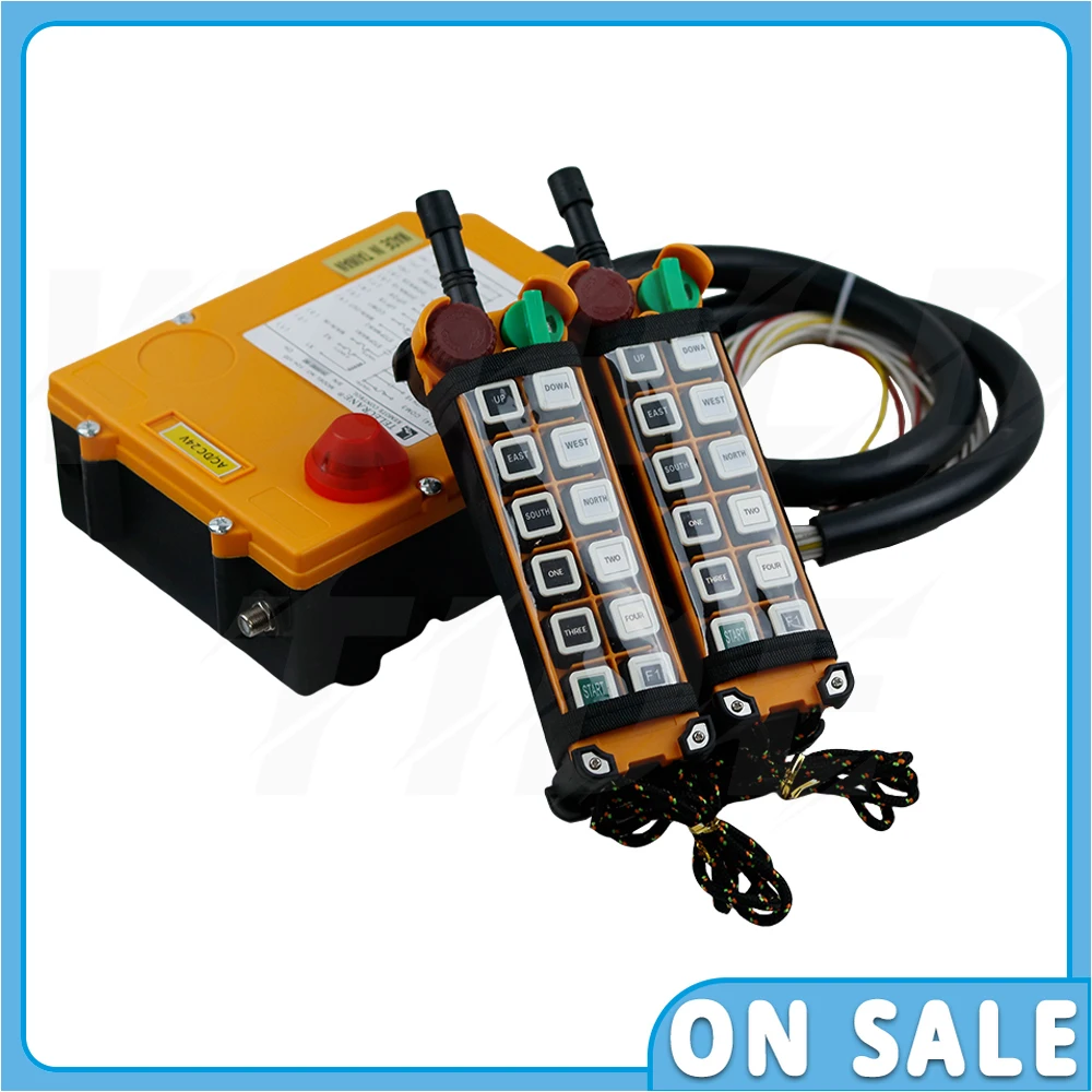 

2 Transmitter+ 1 ReceiverF24-12D Crane Driving Crane Industrial Wireless Remote Control Industrial 12Function 12V- 48V 220V 380V