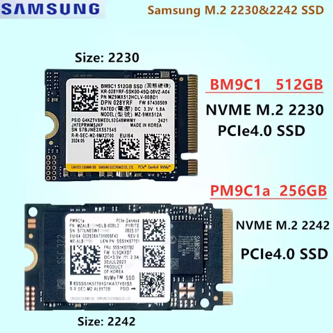 OEM Samsung NVME M.2 2230/2242 SSD PCIe 3.0x4 &amp; PM991a 256GB&amp;PM9B1 128GB &amp;BM9C1 512gb PCIe4.0&amp;pm9c1a 256g M.2 2242 SSD