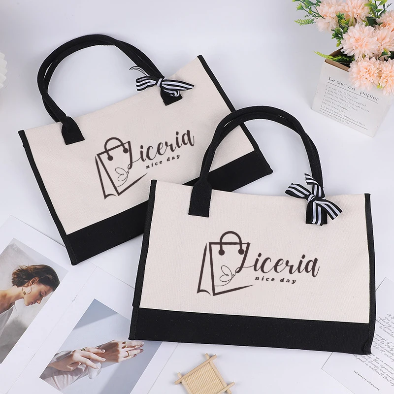 

Personalized printed design canvas bag waterproof beach bag women's shopping tote bag diagonal span canvas shoulder bag