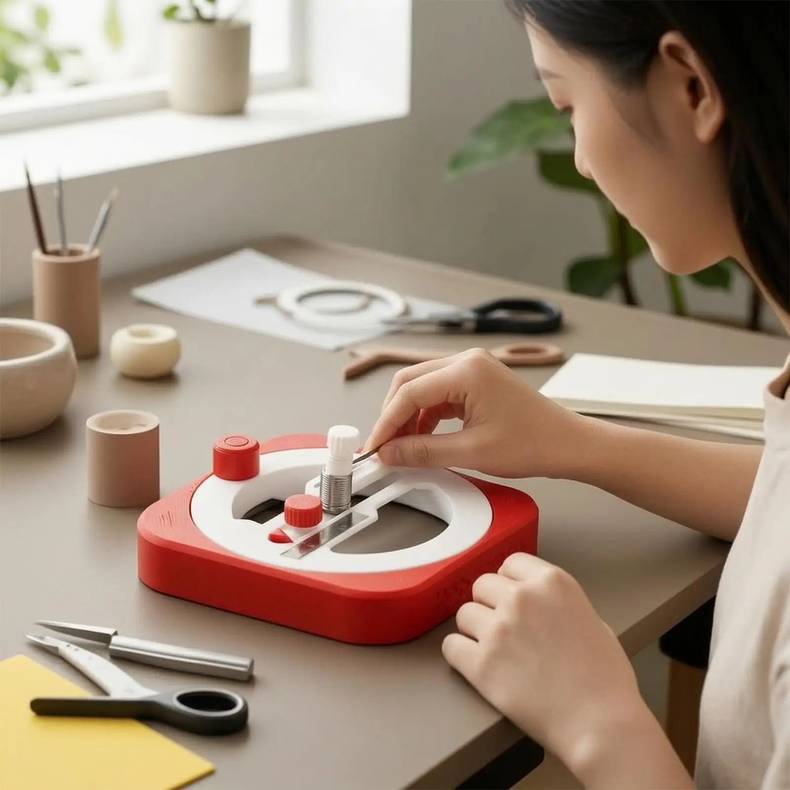 精密円形カッター-耐久性のあるplaスチール製ハンドツール-モデル製作や円形切断に最適