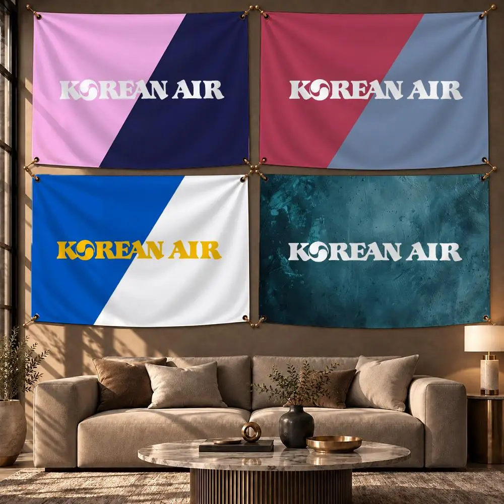 Trusted Brand Korean Air Flags Wall Hanging Flag Banner Home Decor Aesthetic Living Room Bedroom HD Fabric