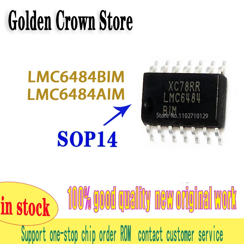 10pcs/lot LMC6484AIM LMC6484BIM LMC6484IMX LMC6484IM LMC6484 SOP-14 In Stock New and Original