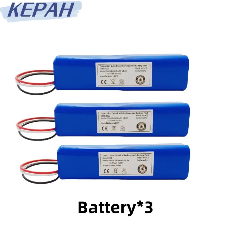 14.8V Mijia Oplaadbare Robotstofzuiger Lithium-Ionbatterij, Pro M9 Pro M8 Pro M7r1, 14.8V, 6800Mah, 18650m26,4S 2P