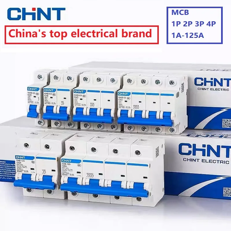 

MCB NXB-63 1P 2P 3P 4P AC 230/400V 1A-125A High Quality Circuit Breaker DIN Rail Mounting Miniature Household Air Switch