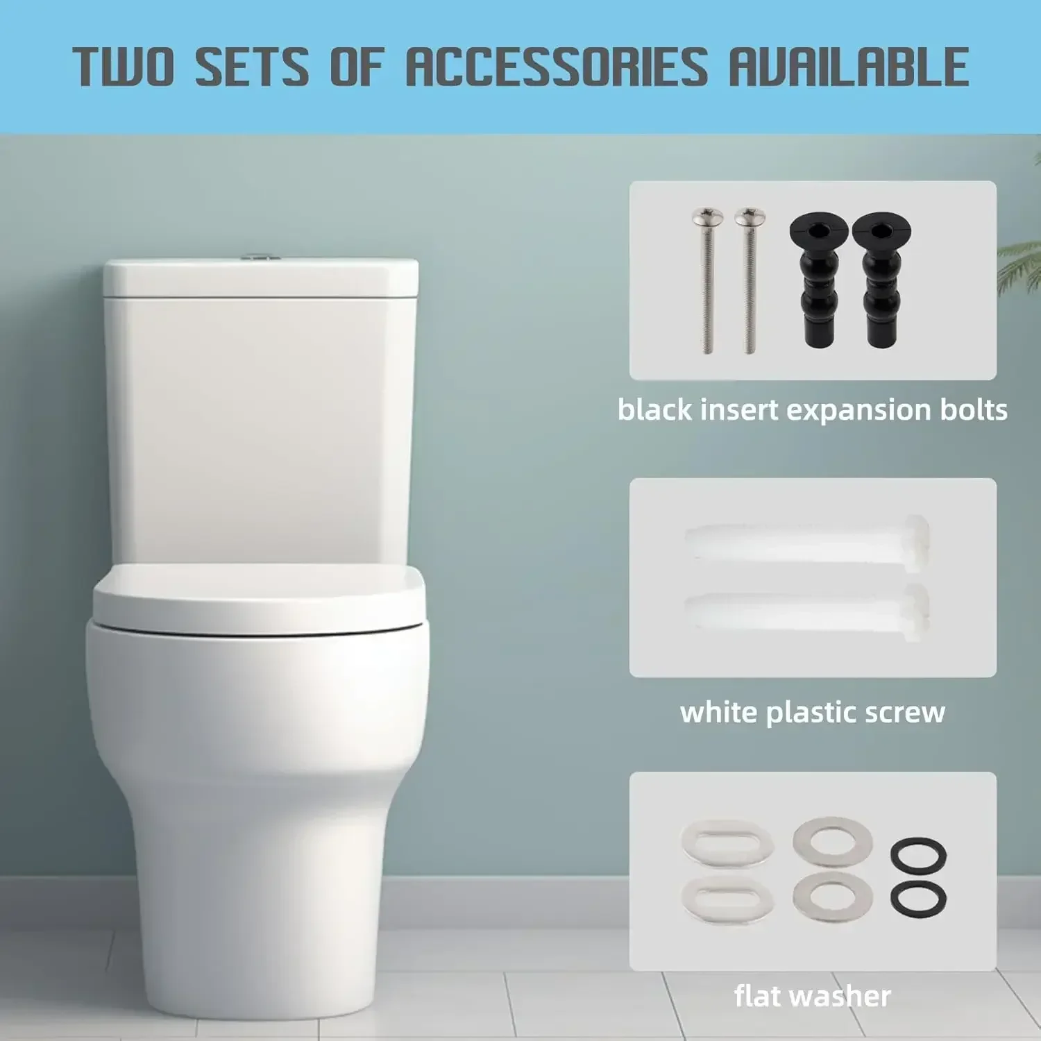 استبدال مقعد المرحاض SoftClose المتوافق مع أجزاء مقعد المرحاض التقليدية الممدودة شديدة التحمل مع مسامير المرحاض المكونة من قطعتين، باللون الأبيض #4