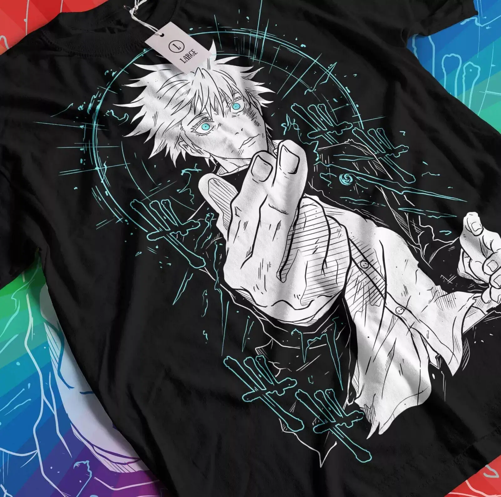 

Gojo Satoru T-Shirt Jujutsu Kaisen Sukuna Megumi Itadori gift shirt All Size