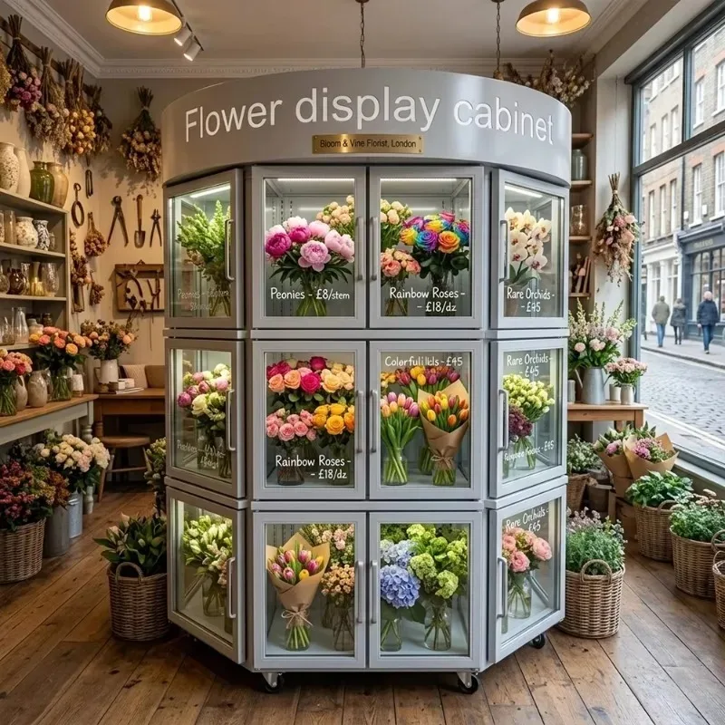 FL Customized OEM Intelligent Fresh Flower Vending Machine With Payment and Remote System