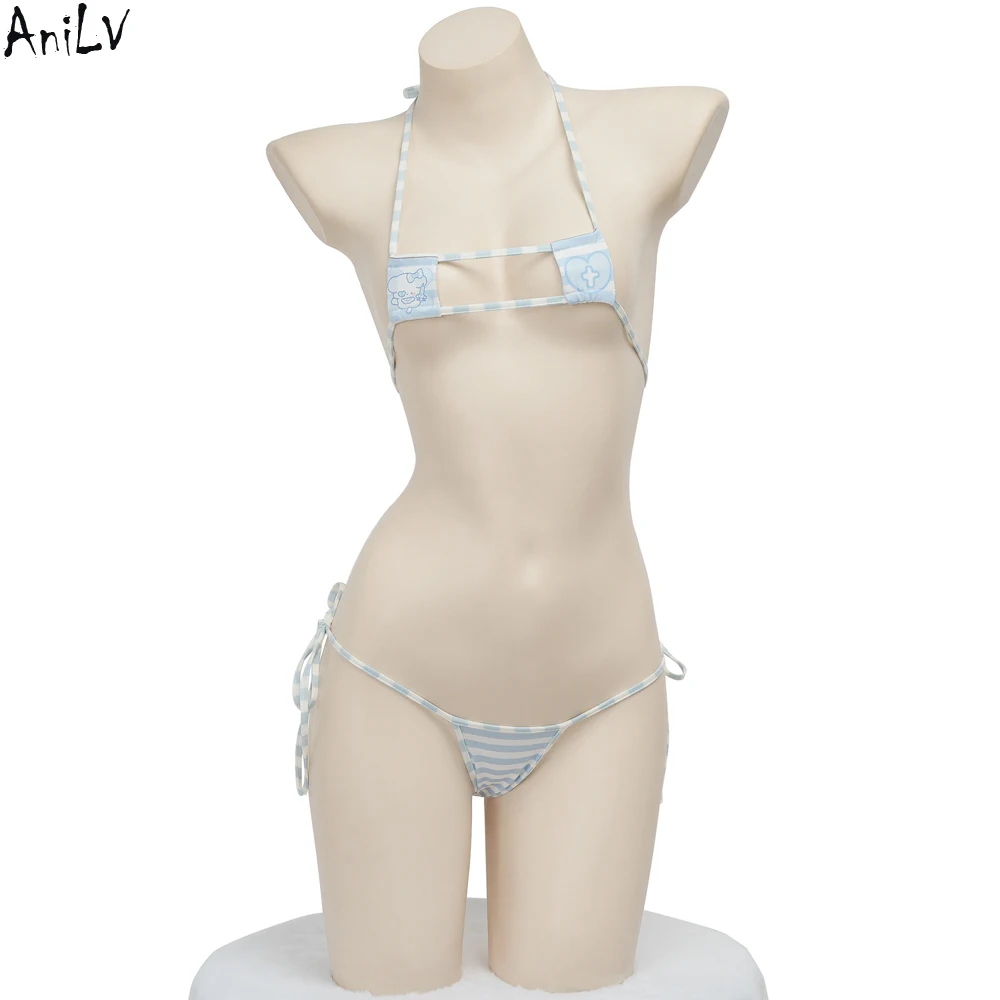 AniLV Anime Kawaii Girl Cute Expression Bikini Set Cosplay Women Adorable Underwer Costume