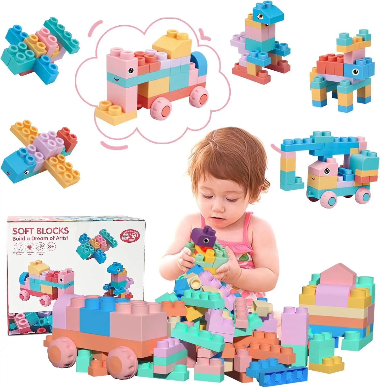 

Top STEM Soft Building Block Sets for Kids Aged 18 months to 6 years old.Mega Building Blocks for preschool