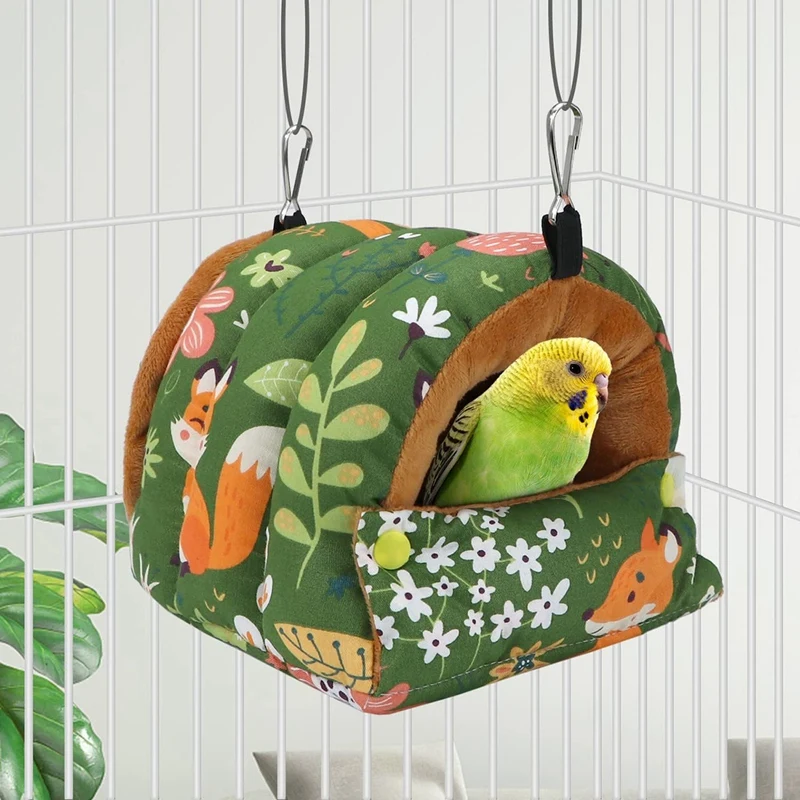 1 PCS Winter Warm Snuggle Hut Bird Bed Hanging Hammock For Parrots Budgies Parakeets Caique Cockatiels