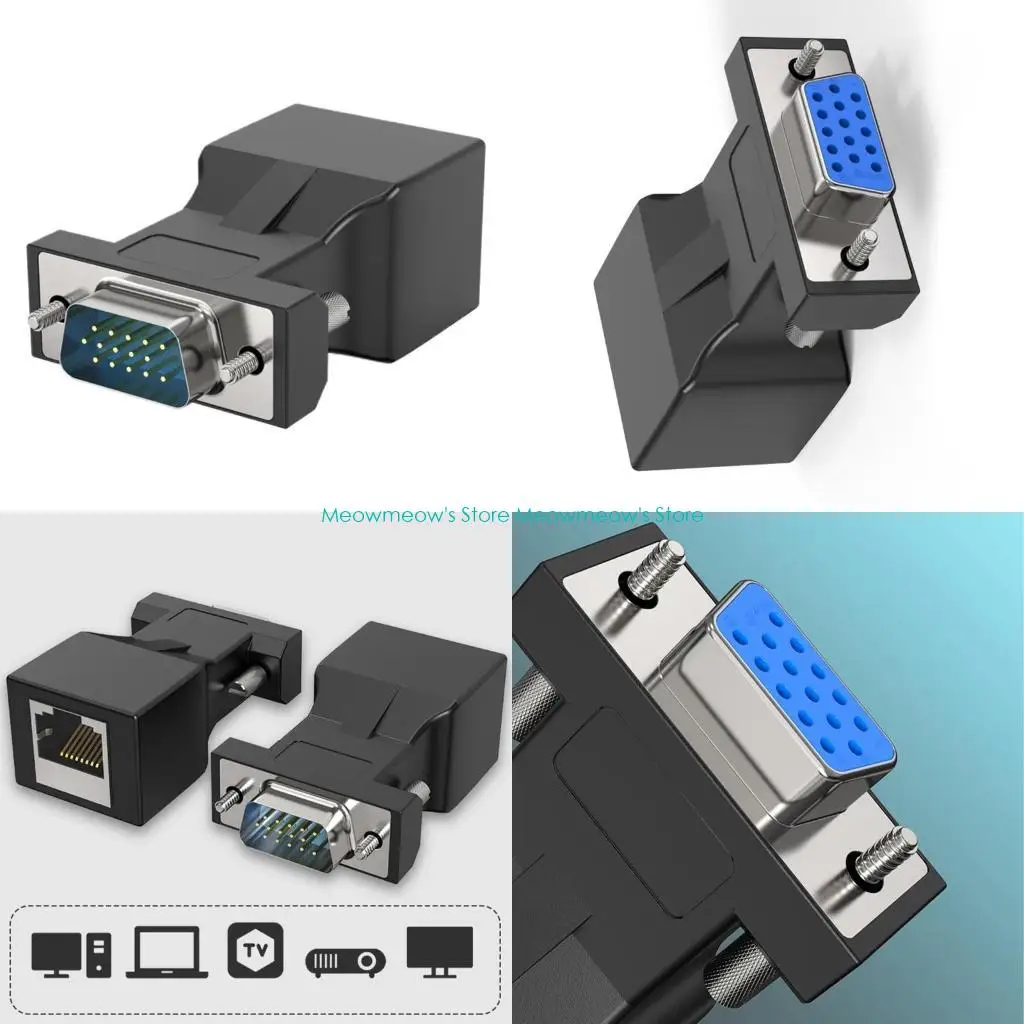 

W91a VGA в Ethernet Converter, Clear Material ABS Material