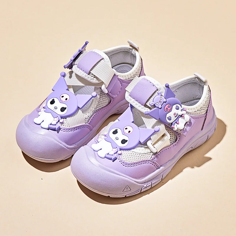 

Hello Kittys Girl Cartoon Sports Bound Head Sandals Sanrios Kids Shoes Kuromi Summer New Leisure Breathable Children's Shoes