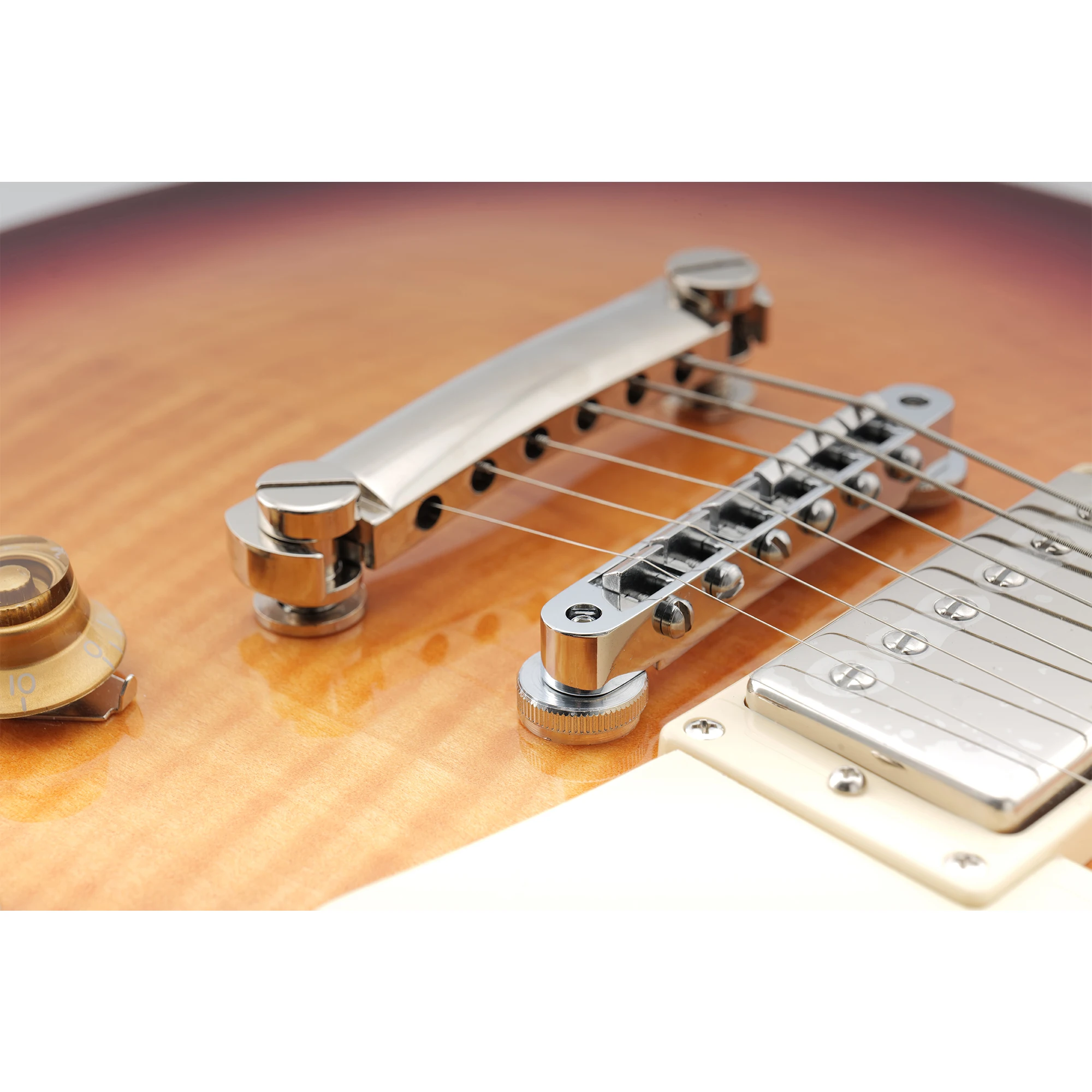 Musiclily Pro Roller Tune-O-Matic Chevalet Doré Pour Guitare Les Paul LP SG