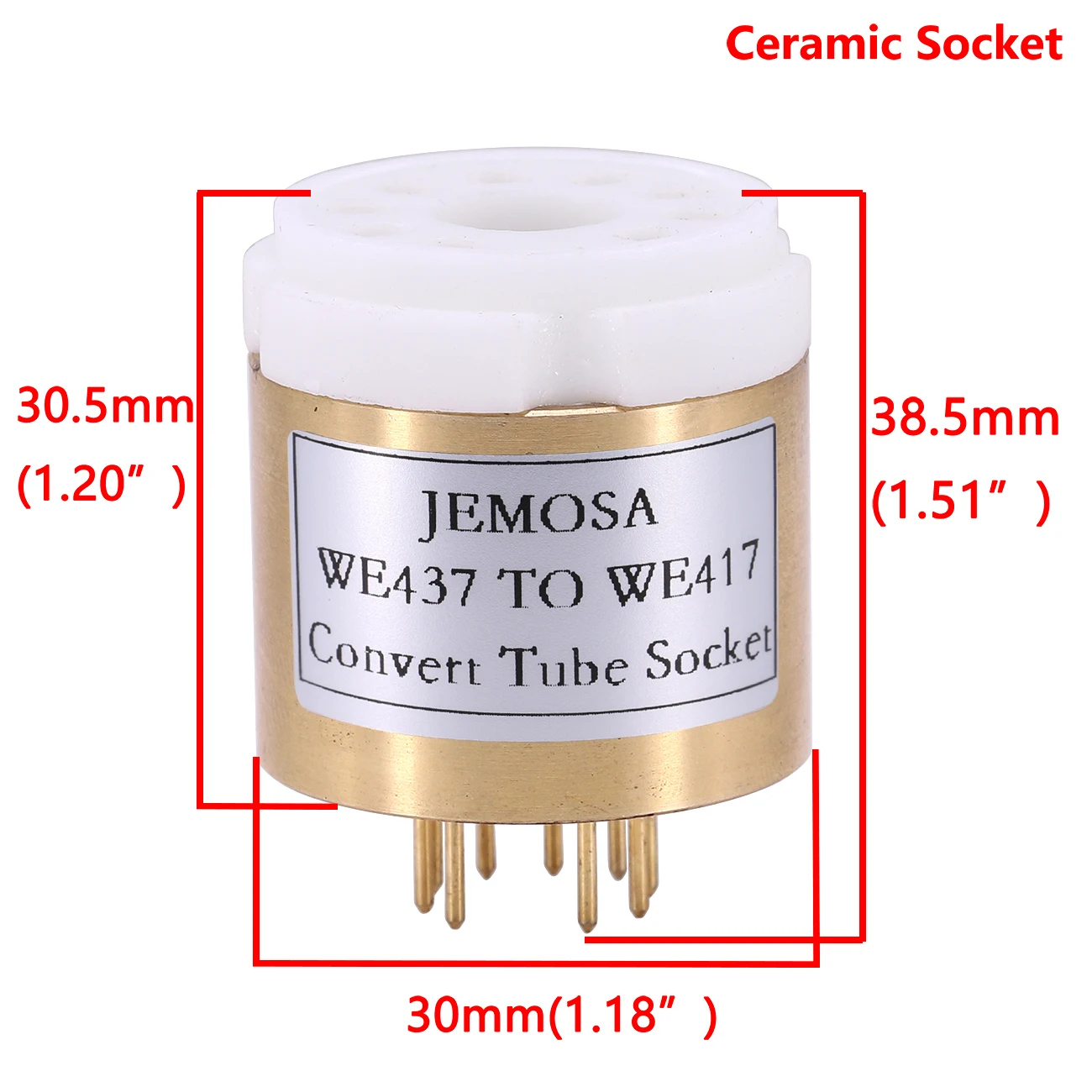 1PC 9Pin Tube Socket WE437 TO WE417 Tube (bottom) DIY Audio Amplifier Vacuum Tube Convert Socket Adapter