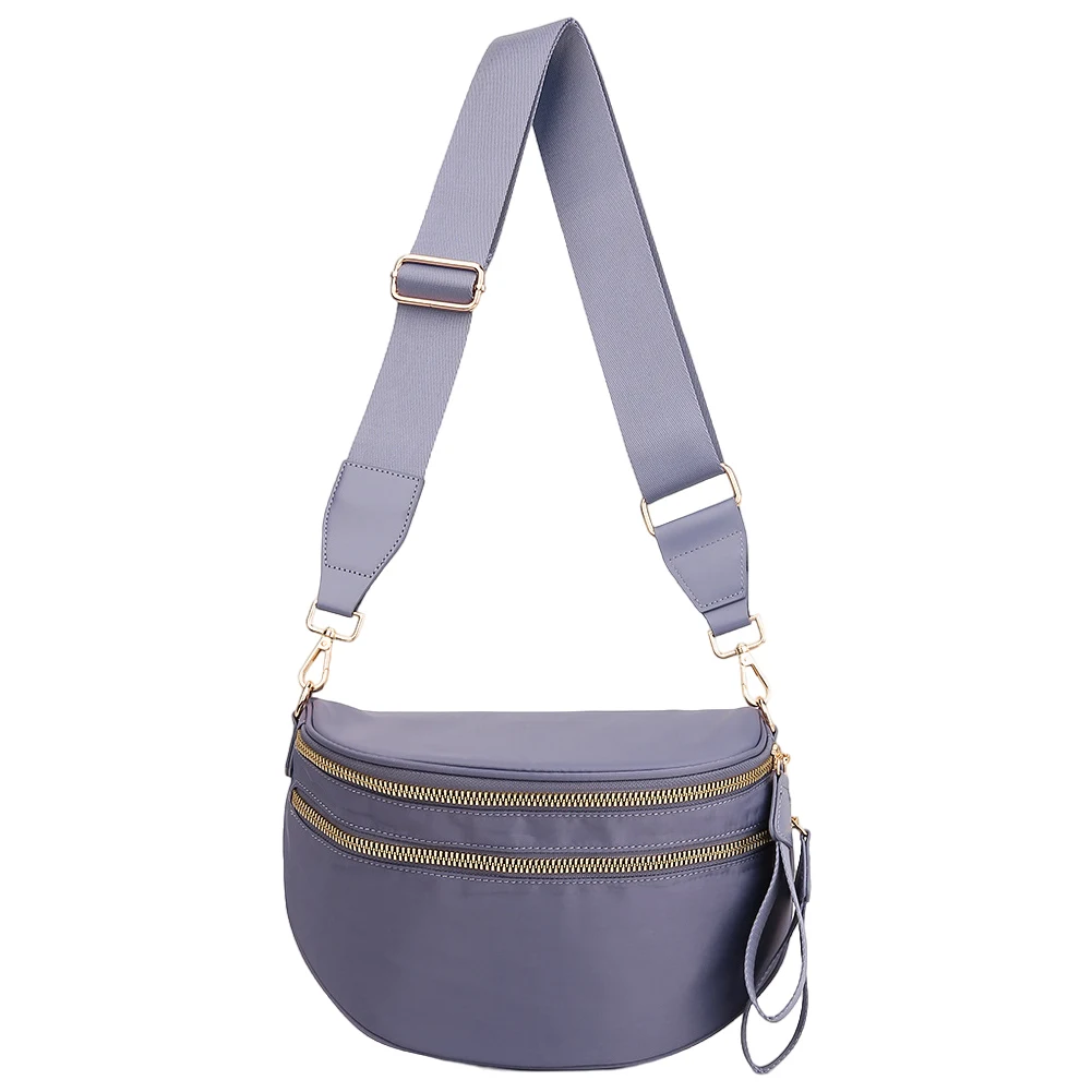 

Fashion Nylon Crossbody Bags with Adjustable and Removable Strap Fanny Packs Women Chest Pack Retro Shoulder Bag Dumpling Bag