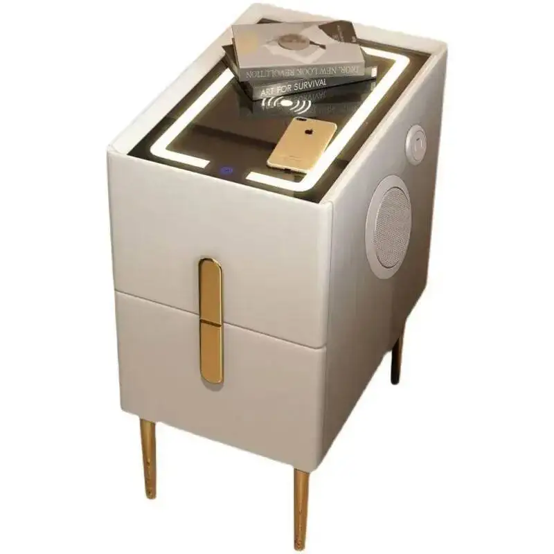 Bluetooth Intelligent with charging bedside wireless table speaker and multifunctional side cabinet