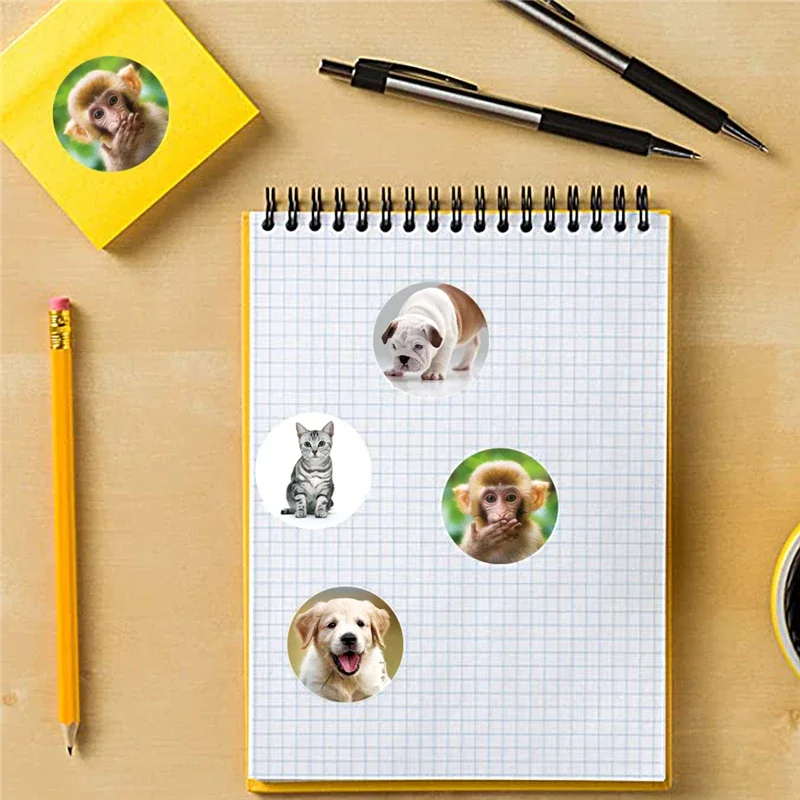 500 قطعة مكافأة مستديرة ملصقا 1 بوصة الحيوان نمط لعبة تسميات Teachers المدرسة الفصول الدراسية المكافآت الطلاب والأطفال ملصقا