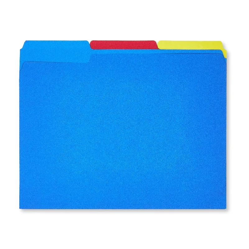 

File Folders, Letter Size, Assorted Colors, 25 Count