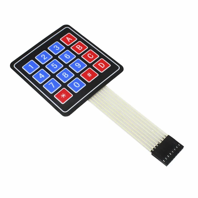 1PC 1 2 4 12 16 Key ButtonS Membrane Switch Matrix Array Keyboard Keypad Control Panel Pad DIY Kit For Arduino Smart Car Connect