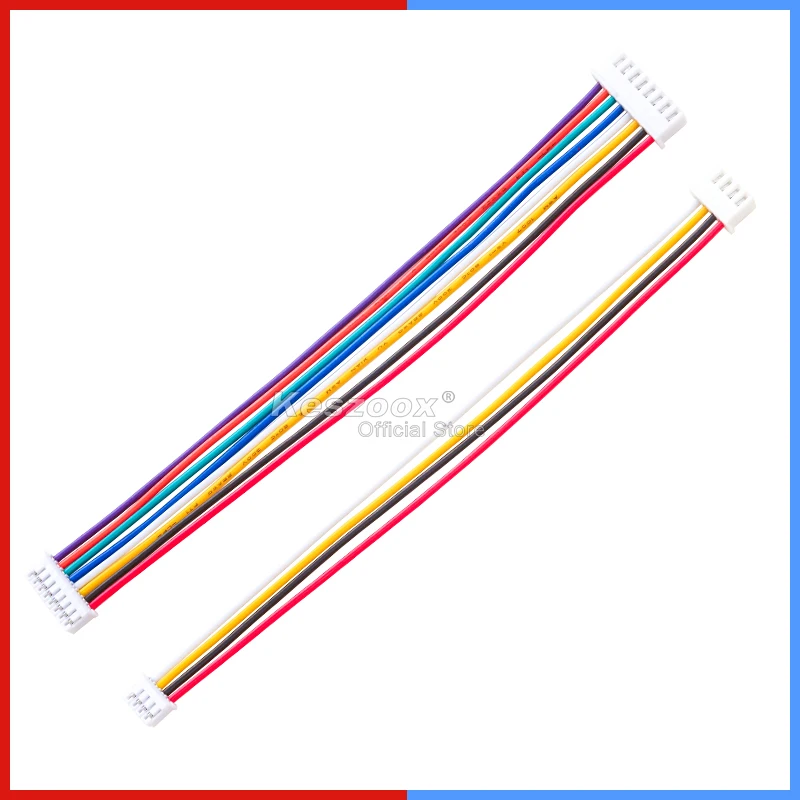 Yoeruyo JST XH2.54 إلى PH2.0 سلك كابلات الموصلات 22AWG 2-10Pin ذكر أنثى التوصيل المقبس محطة تمديد 40/50/80/100 سنتيمتر