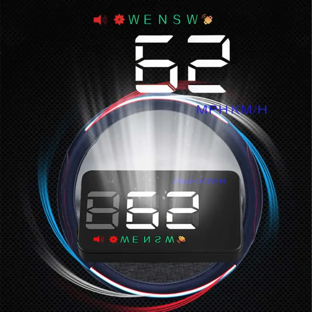3.5 inch HD A5 HUD Satellite Newest GPS Speedometer Car Hud Head Up Display KM/h MPH Car Accessories for Car Motorcycle Bike