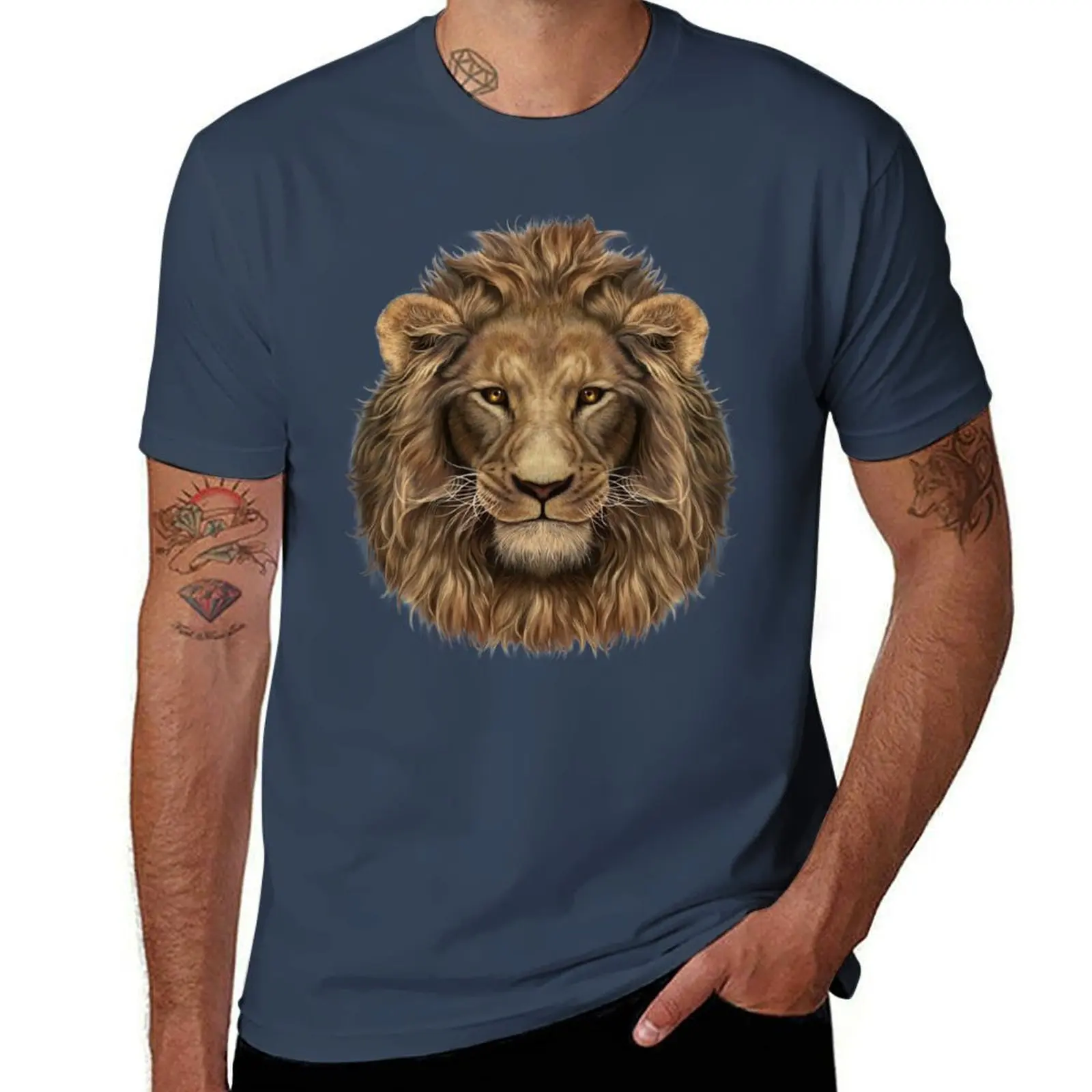 

Beautiful Lion with Epic Mane T-Shirt Simple Graphic Design T-Shirt