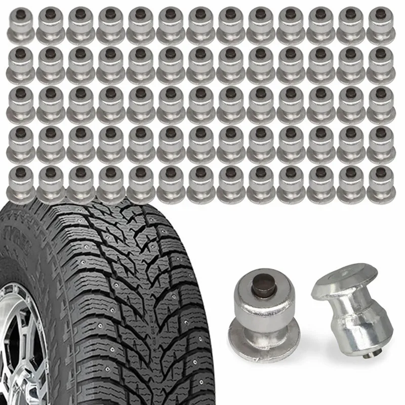 

100pcs Winter Wheel Lugs Car Tires Studs Screw Snow Spikes Wheel Tyre Snow Chains Studs For ATV Car Motorcycle Tire 8x10mm