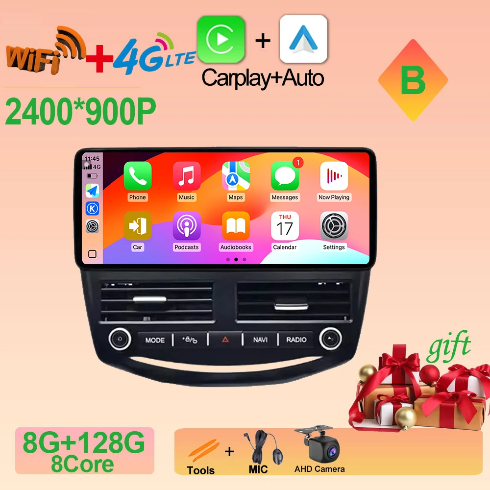 2400*900P Voor Ford Focus 3 2012-2018 GPS Navigatie DSP Android 15 Draadloze CarPlay Autoradio multimedia 4G + WIFI Gereedschap Auto