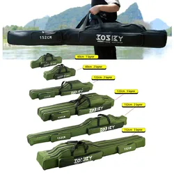Portable Foldable Fishing Rod bag Multifunctional Waterproof Outdoor Large Capacity Oxford Pole Backpack 0.6M 1.22M 1.52M 1.82M