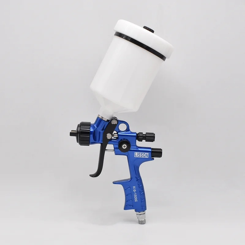 Blue Limited Edition LVLP Spray Gun 1.3mm Nozzle Paint Gun with Tank for Car New Design Air Sprayer Pistol