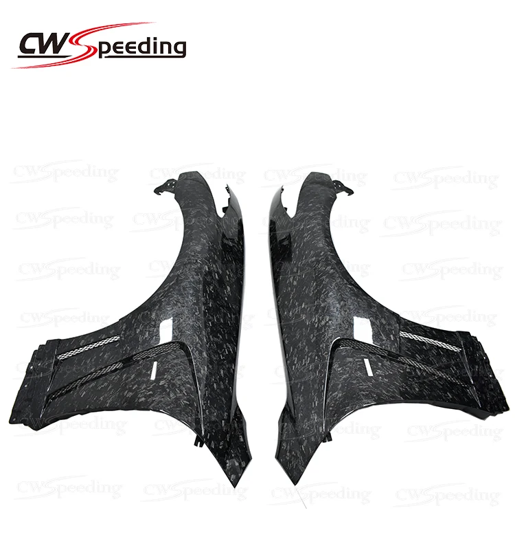 CWS STYLE FORGED CARBON FIBER FRONT FENDER WITH SIDE LIGHT FOR 2008-2014 INFINITI G37 COUPE 2DOOR