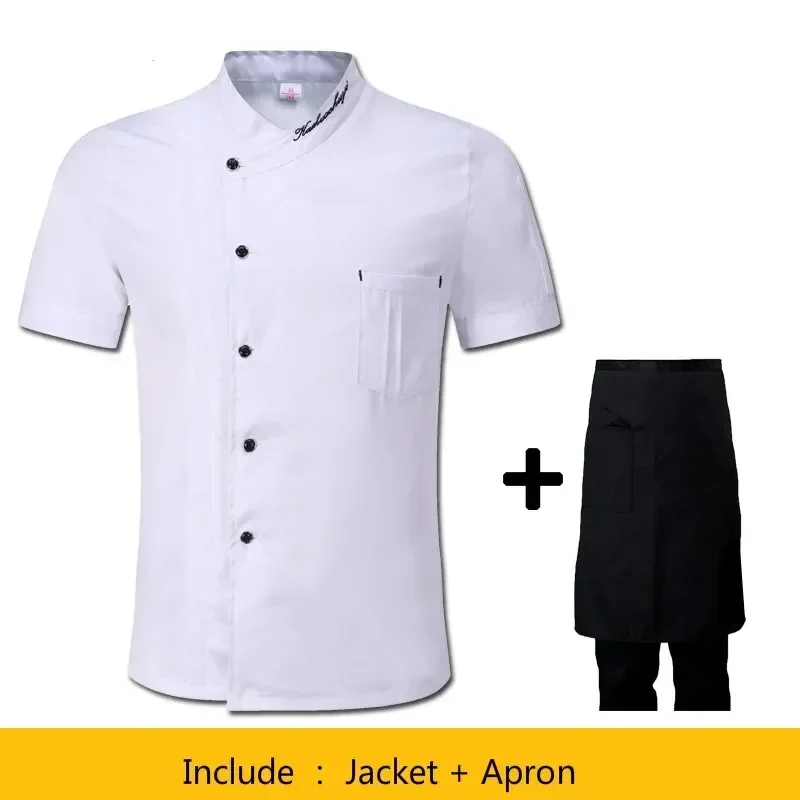 Jas Hotel Unisex Service Werk Uniformen Single-Breasted Gebak Kleding Uniform Cook Ademend Food Restaurant Chef-Kok Zomer